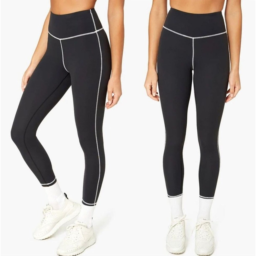 Weworewhat women's corset legging WWAB08-01S22 solid black stretch sz S $78